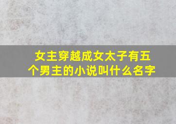 女主穿越成女太子有五个男主的小说叫什么名字