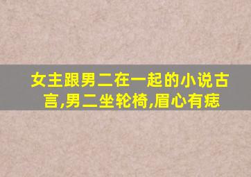 女主跟男二在一起的小说古言,男二坐轮椅,眉心有痣