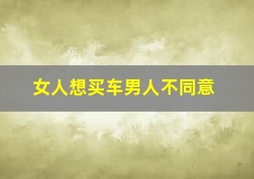 女人想买车男人不同意