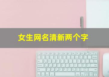 女生网名清新两个字