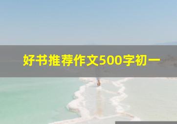 好书推荐作文500字初一