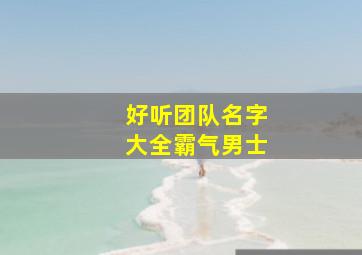 好听团队名字大全霸气男士