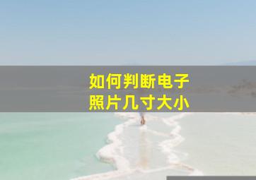 如何判断电子照片几寸大小