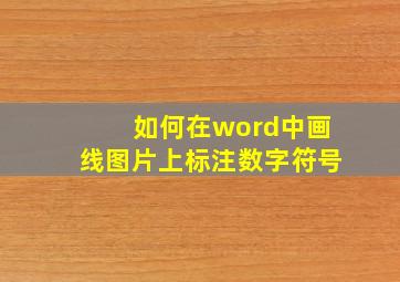 如何在word中画线图片上标注数字符号