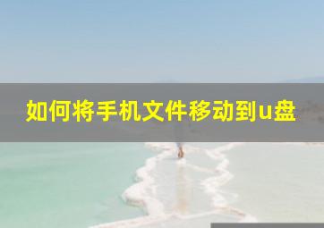 如何将手机文件移动到u盘