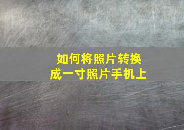 如何将照片转换成一寸照片手机上