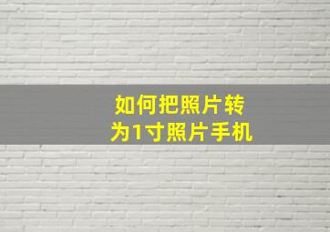 如何把照片转为1寸照片手机