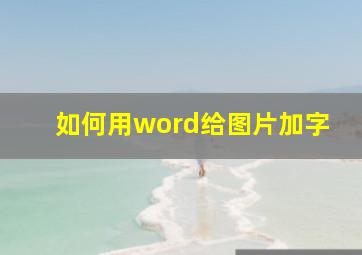 如何用word给图片加字