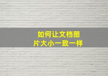 如何让文档图片大小一致一样