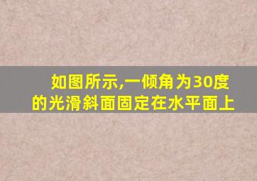 如图所示,一倾角为30度的光滑斜面固定在水平面上