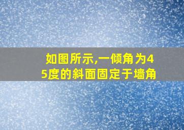 如图所示,一倾角为45度的斜面固定于墙角