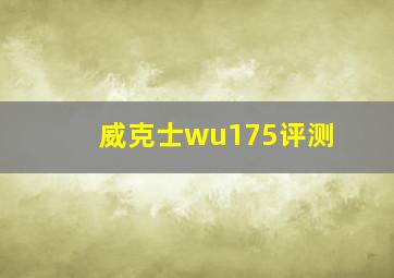 威克士wu175评测