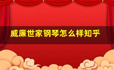 威廉世家钢琴怎么样知乎