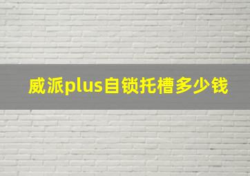 威派plus自锁托槽多少钱