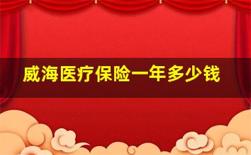 威海医疗保险一年多少钱