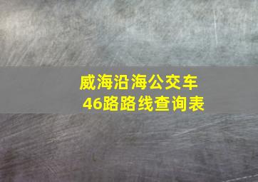 威海沿海公交车46路路线查询表