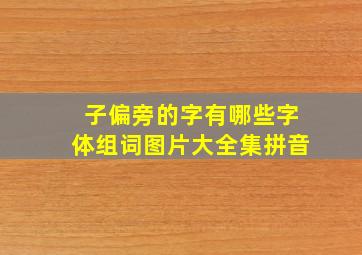 子偏旁的字有哪些字体组词图片大全集拼音