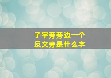 子字旁旁边一个反文旁是什么字