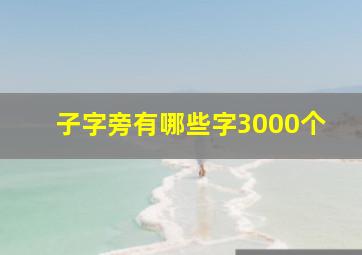 子字旁有哪些字3000个