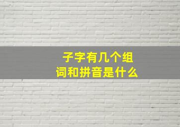 子字有几个组词和拼音是什么