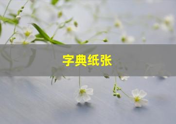 字典纸张