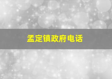 孟定镇政府电话