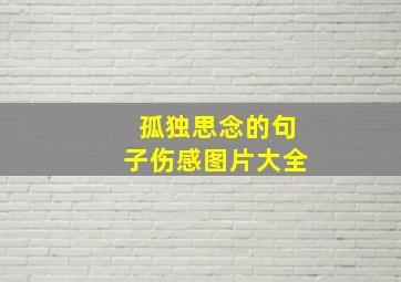 孤独思念的句子伤感图片大全