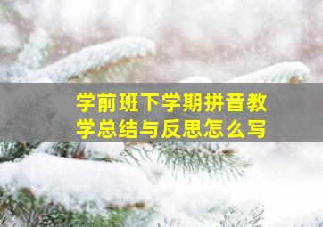 学前班下学期拼音教学总结与反思怎么写