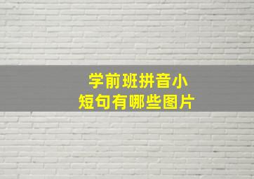 学前班拼音小短句有哪些图片