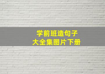 学前班造句子大全集图片下册