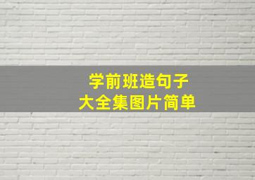 学前班造句子大全集图片简单