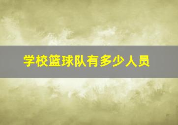 学校篮球队有多少人员