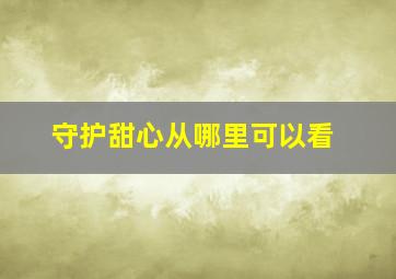 守护甜心从哪里可以看