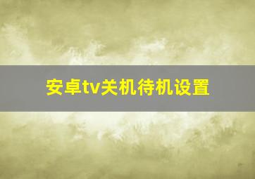 安卓tv关机待机设置