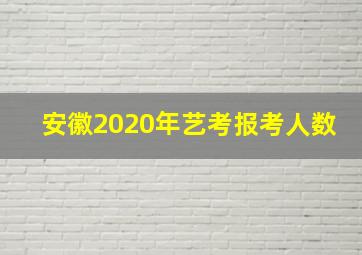 安徽2020年艺考报考人数