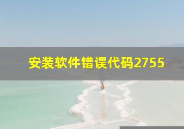 安装软件错误代码2755