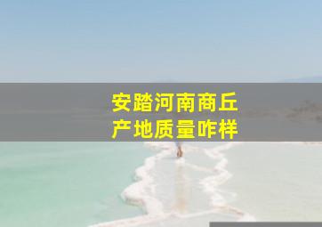 安踏河南商丘产地质量咋样