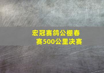 宏冠赛鸽公棚春赛500公里决赛