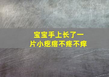 宝宝手上长了一片小疙瘩不疼不痒