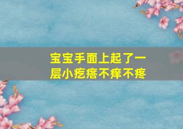 宝宝手面上起了一层小疙瘩不痒不疼