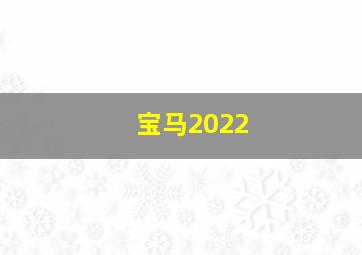 宝马2022