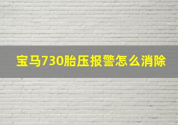 宝马730胎压报警怎么消除