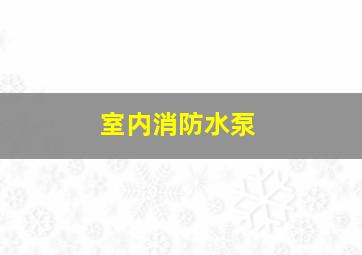 室内消防水泵