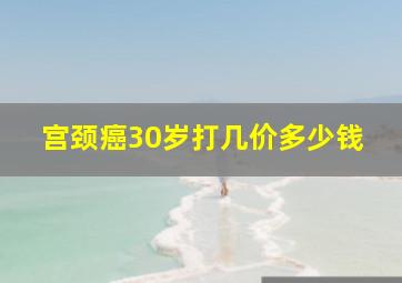 宫颈癌30岁打几价多少钱