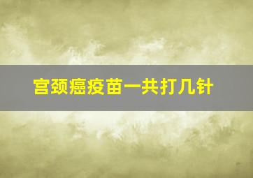 宫颈癌疫苗一共打几针