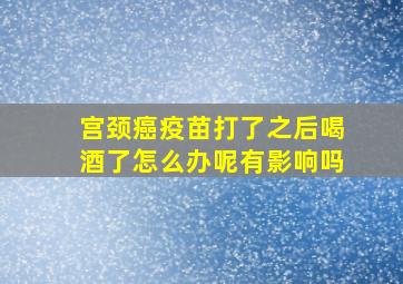 宫颈癌疫苗打了之后喝酒了怎么办呢有影响吗