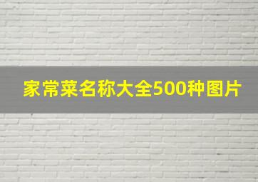 家常菜名称大全500种图片