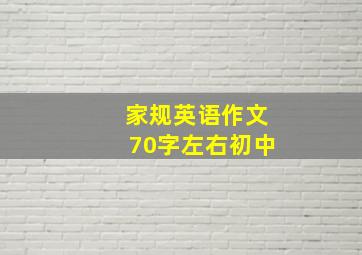 家规英语作文70字左右初中