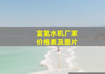 富氢水机厂家价格表及图片