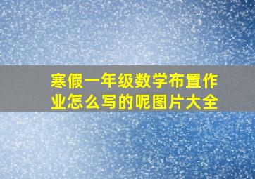 寒假一年级数学布置作业怎么写的呢图片大全